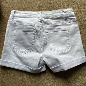 Kancan Distressed white shorts